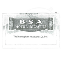 BSA 1916 Annual Sales Catalogue. All models.