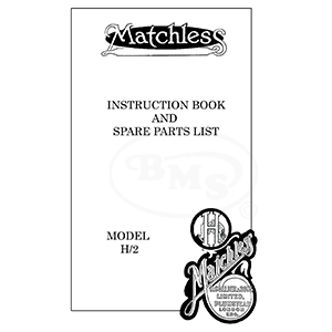 Matchless 1920 to 1922 Instruction Manual and Spare Parts List few illustration for model H/2. MORGAN/1632