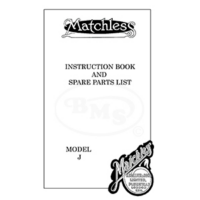 Matchless 1922 to 1923 Instruction Manual and Illustrated Spares List for model J. COLVA/2686