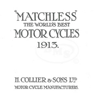 Matchless 1913 Annual Sales Catalogue all models.