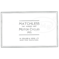 Matchless 1913 Annual Sales Catalogue model 8 only.