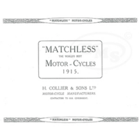 Matchless 1915 Annual Sales Catalogue all models.