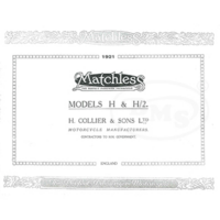 Matchless 1921 Annual Sales Catalogue model H only.