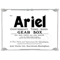 Ariel 1914 Illustrated Hints and Instructions Leaflet for Ariel countershaft 3 speed gear. MOHAWK/1627