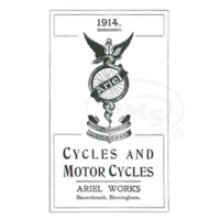 Ariel 1914 Annual Sales Catalogue. Motorcycles and Cycles. All models 3.5 3 1/2 3.5hp 3.5h.p. hp h.p. countershaft hub threespeed sidecar combination