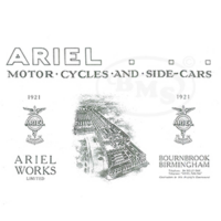 Ariel 1921 Annual Sales Catalogue. Covers all models.