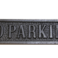 NO PARKING Oblong Palque Cast Iron