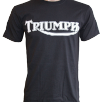 Triumph Black T Shirt White Logo