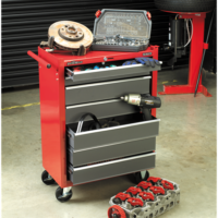 Roll Cab 7 Drawer with Ball-Bearing Slides-Red/Grey