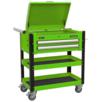 Heavy-Duty Mobile Tools & Parts Trolley 2 Drawers & Lockable