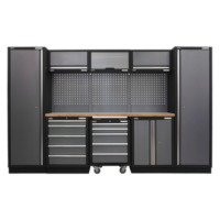 Superline Pro 3.2m Storage System-Wood Worktop