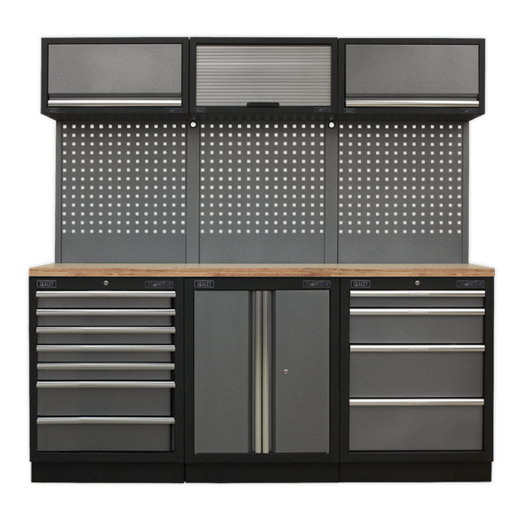 Superline Pro 2.0m Storage System-Wood Worktop EA0846