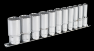 Socket Set 11pc 3/8"Sq Drive 12pt Deep Wall Drive Imperial - AK2673