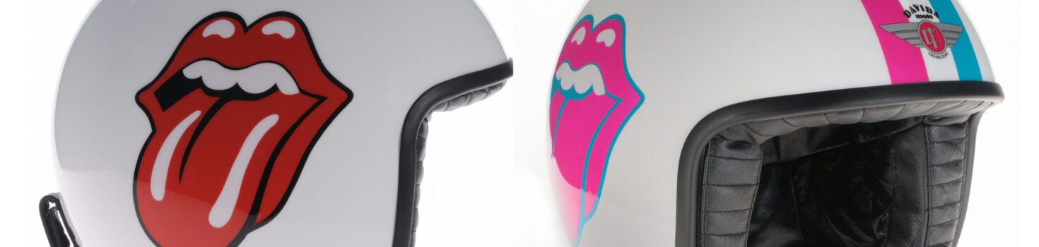 Rolling Stones Exhibitionism Helmets by Davida, Made In England Davida RollingStoneExhibitionism1