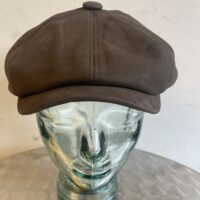 Gladwinbond Sheep Skin Newsboy Leather Cap Brown
