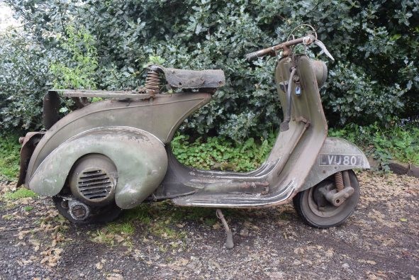 DON’T DUMP THAT VESPA! WORLD RECORD FOR UNRESTORED 1951 VESPA SCOOTER FOR £10,925 WITH H&H CLASSICS Vespa