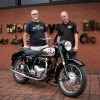 (l-r) Richard George and Wesley Wall with the BSA A10